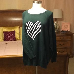 NWOT Torrid Heart Sweater size 3
